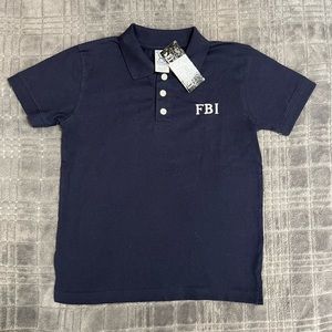 Rabbit Skins “FBI” polo, Navy Blue, (5/6 kids)